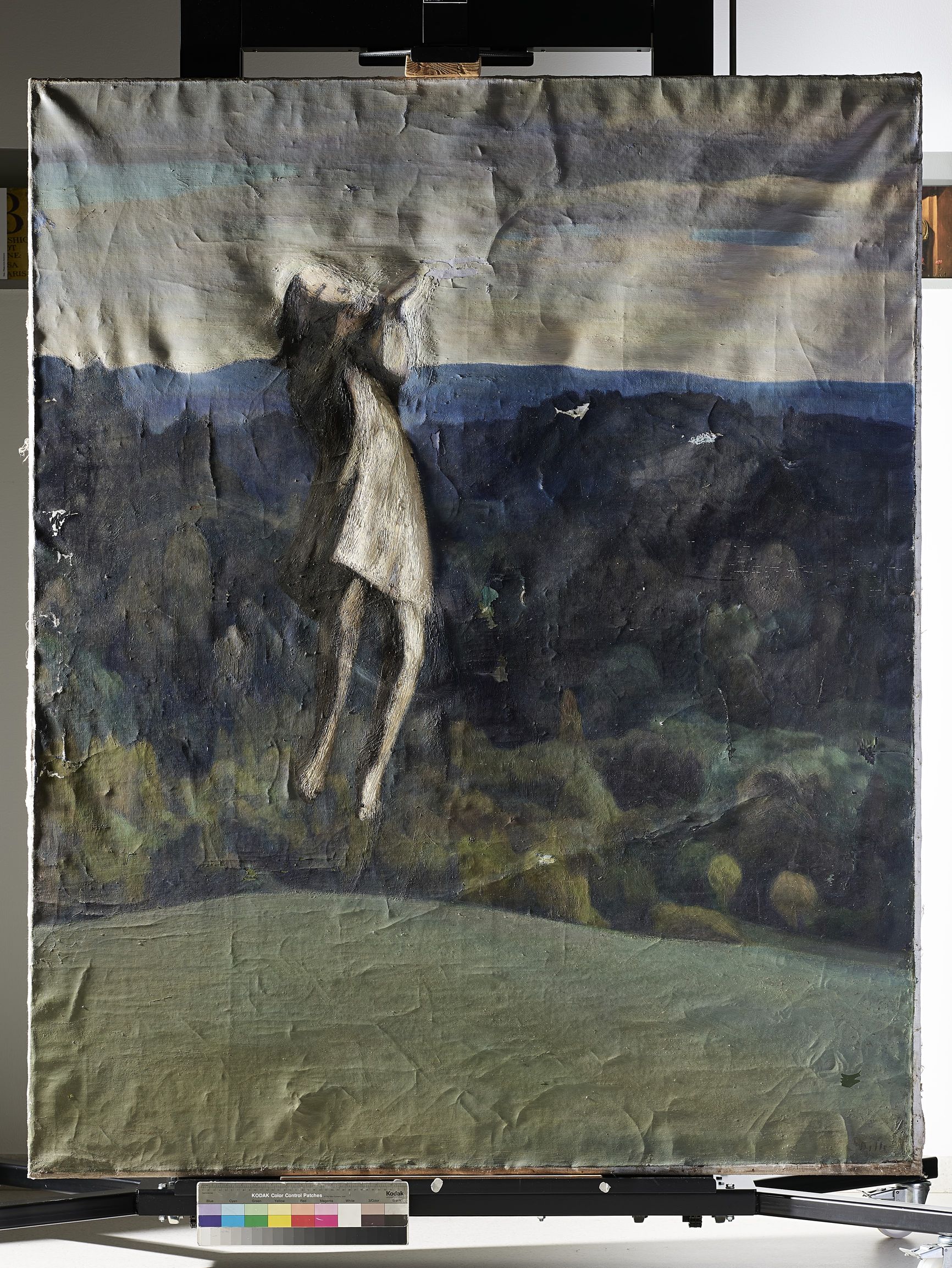 Glezna Latvija lido pirms restaurācijas