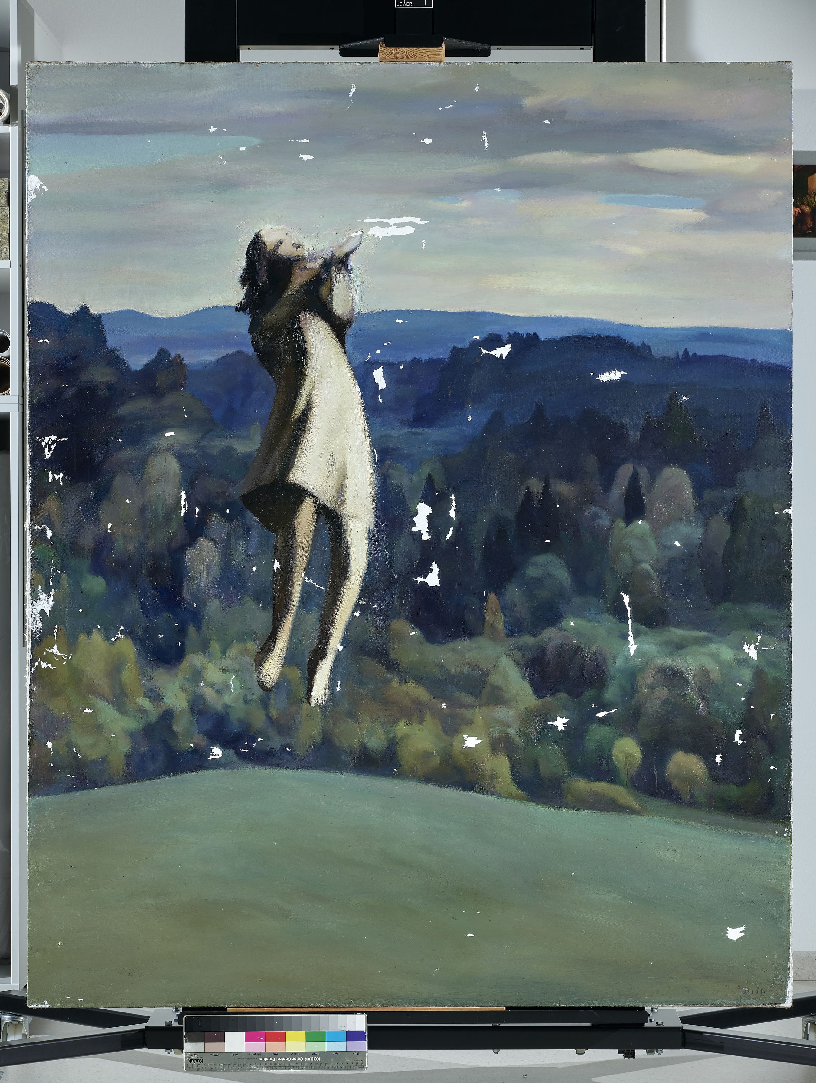 Glezna Latvija lido restaurācijas procesā