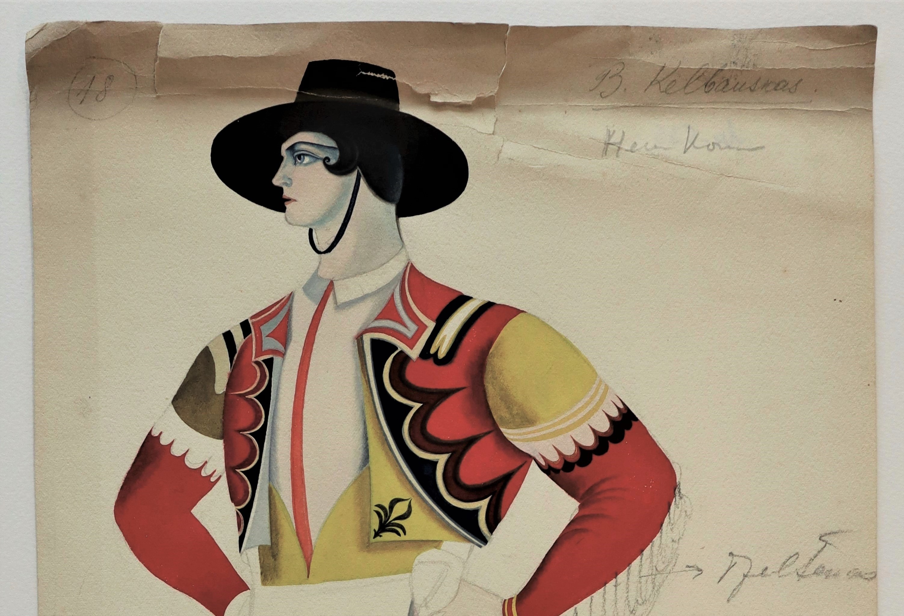 Kostīma meta fragments pirms restaurācijas