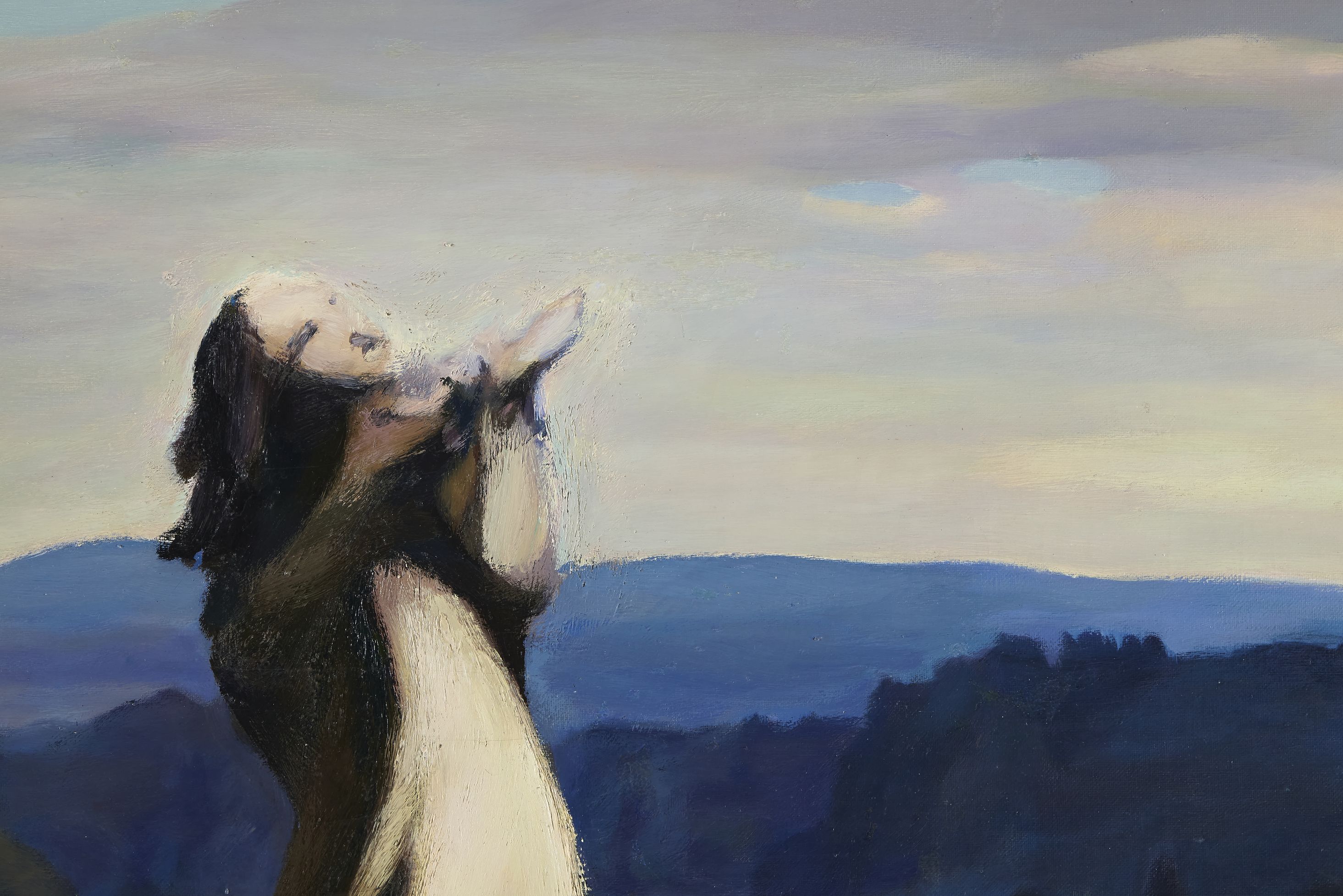 Gleznas Latvija lido fragments pēc restaurācijas