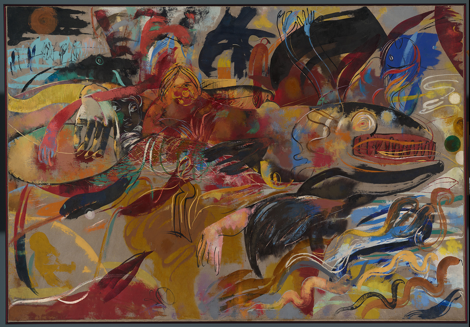 Glezna “Metafora” fragments pēc restaurācijas