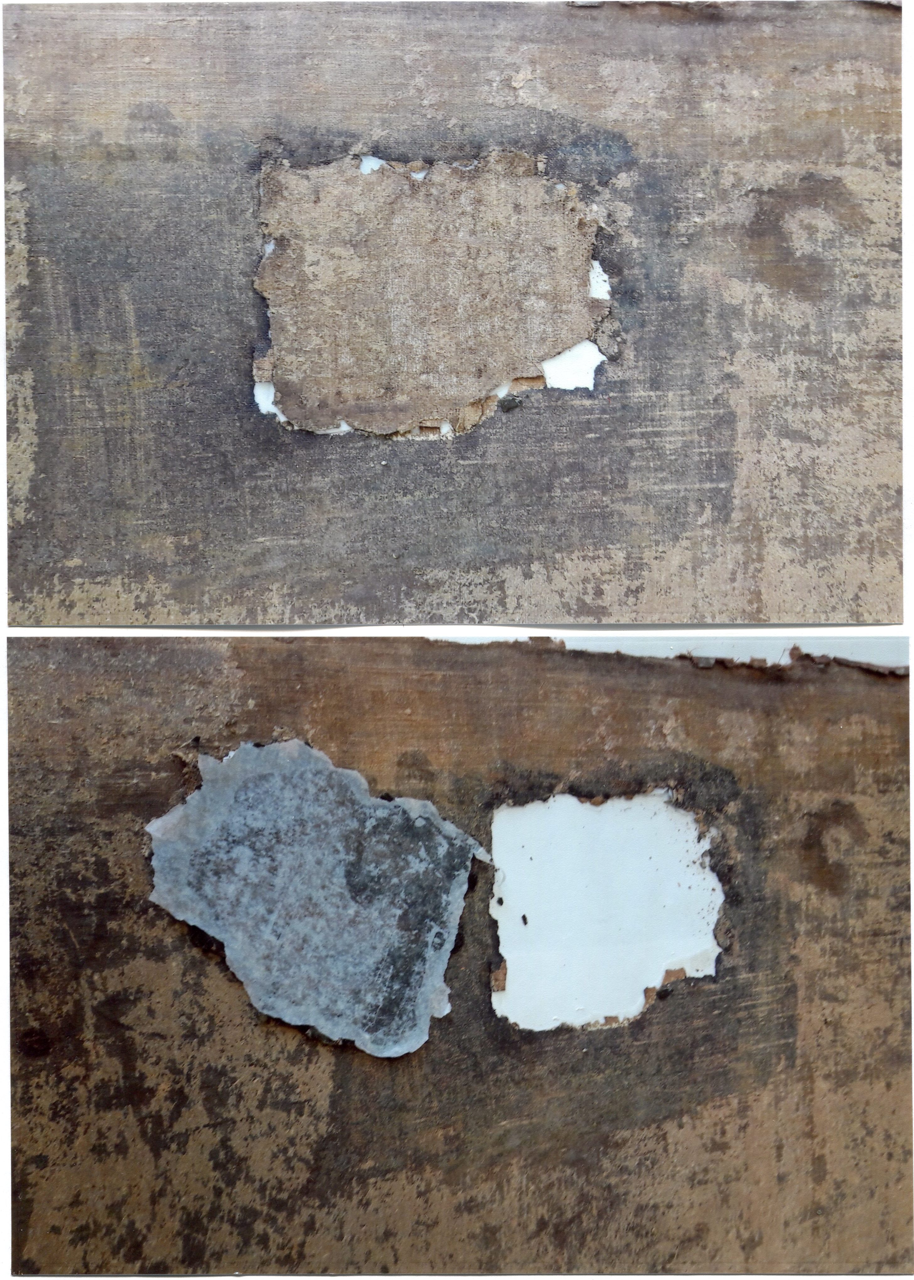 Glezna Klinšaina ainava restaurācijas procesā