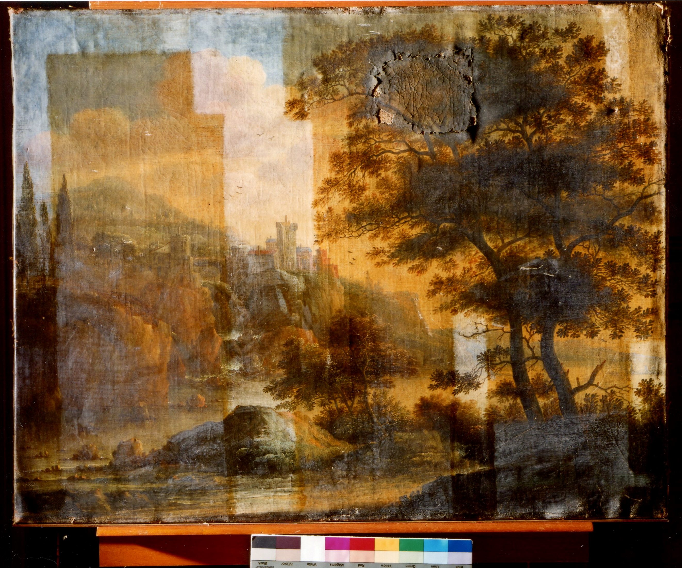 Glezna Klinšaina ainava restaurācijas procesā