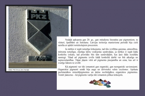 Firma PKZ un pigmenti manierisma iekārtās Kurzemē